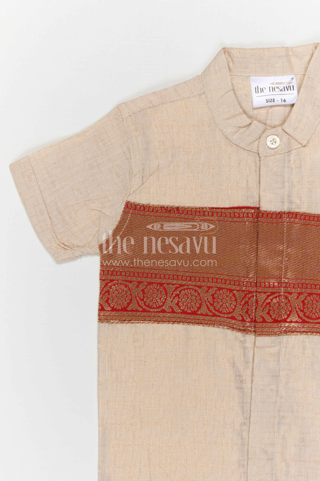 Boys Ethnic Cotton Shirt for Pooja Functions and Traditional Styling