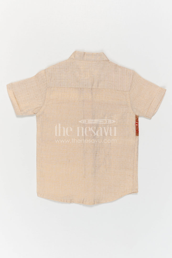 Boys Ethnic Cotton Shirt for Pooja Functions and Traditional Styling