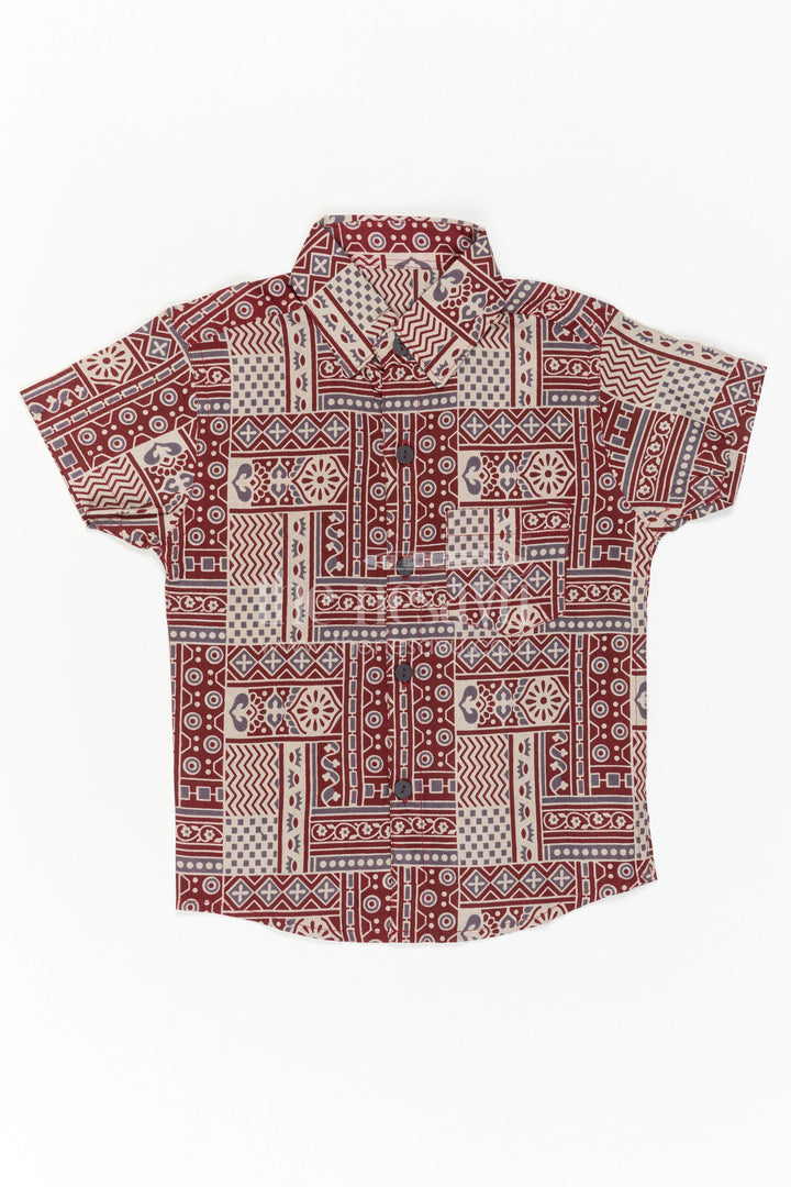 Boys Cotton Shirt for Festive Casual Wear and Family Outings