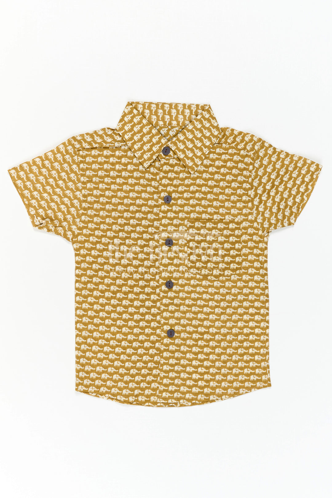 Boys Yellow Cotton Shirt for Casual Outings and Summer Wear
