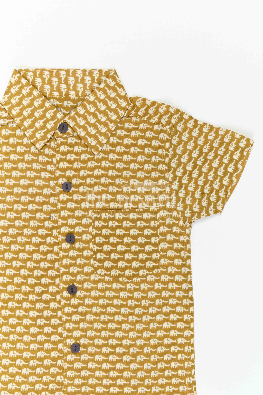 Boys Yellow Cotton Shirt for Casual Outings and Summer Wear