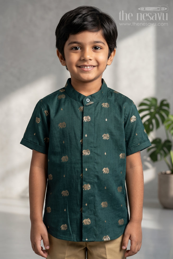 Boys Silk Shirt for Festive Celebrations and Traditional Gatherings