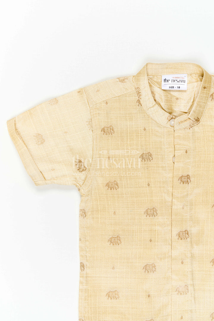 Boys Ethnic Silk Shirt for Wedding Functions and Temple Visits