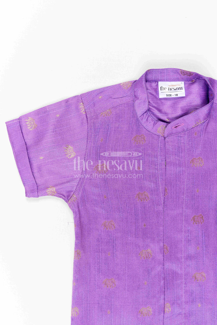 Boys Raw Silk Shirt for Festive Family Celebrations and Weddings
