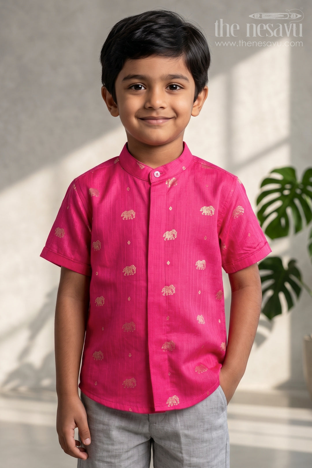 Boys Ethnic Silk Shirt for Festive Traditions and Cultural Functions