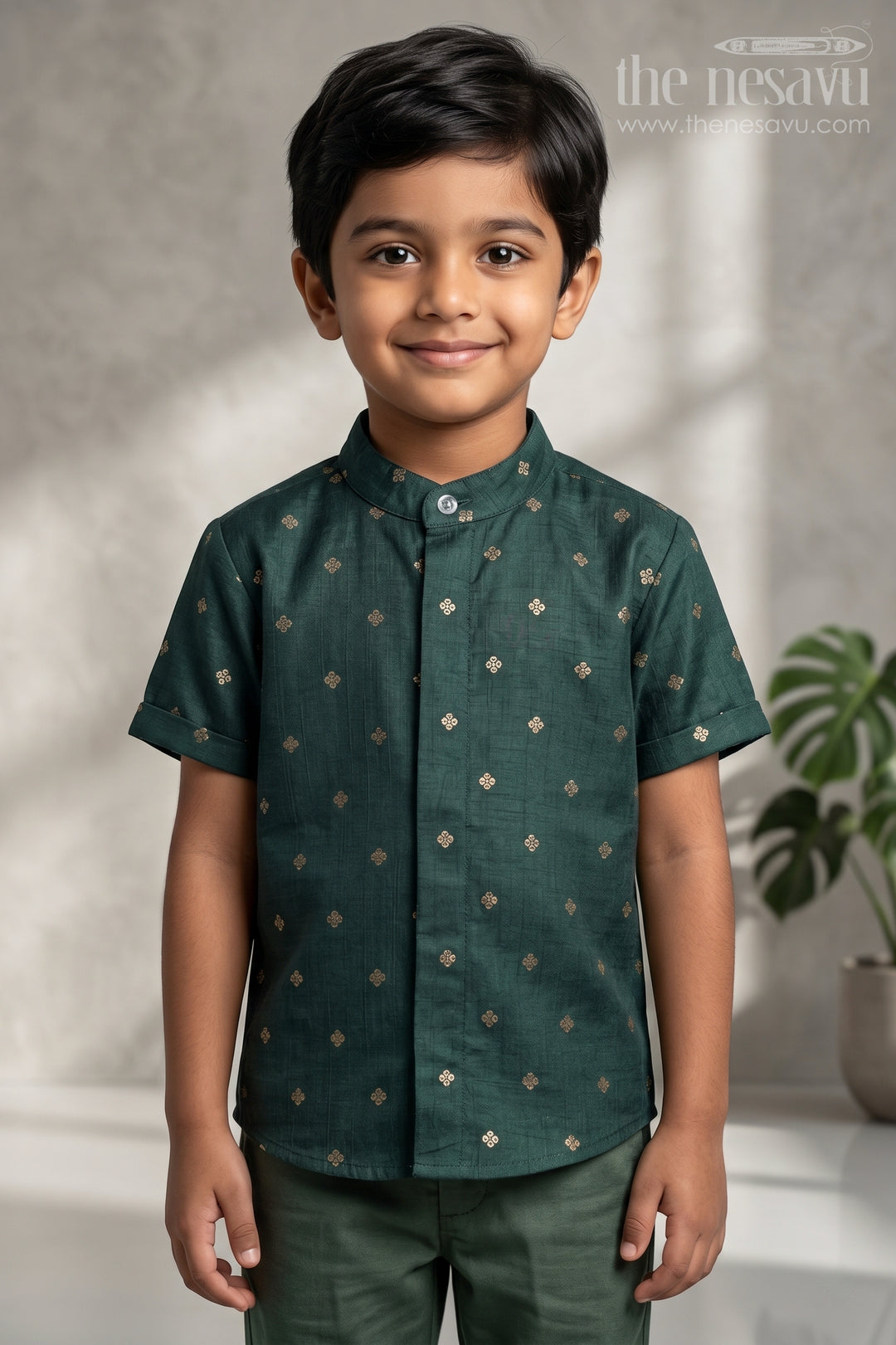 Boys Festive Silk Shirt for Wedding Receptions and Family Functions