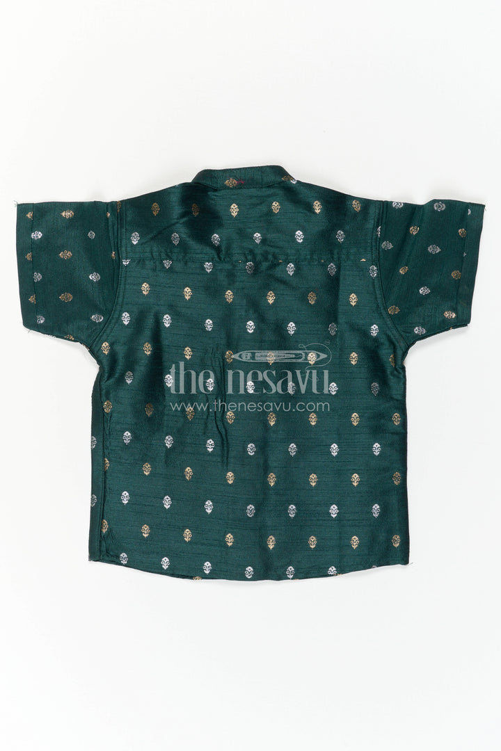 Boys Ethnic Silk Shirt for Festive Traditions and Temple Celebrations