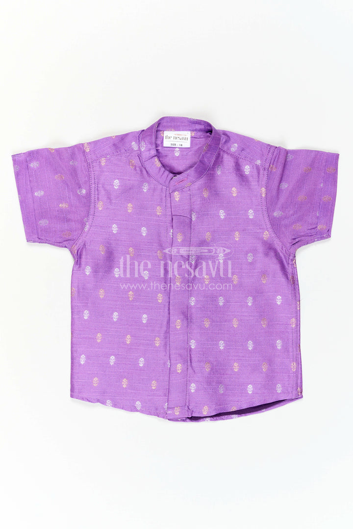 Boys Festive Silk Shirt for Cultural Events and Family Gatherings