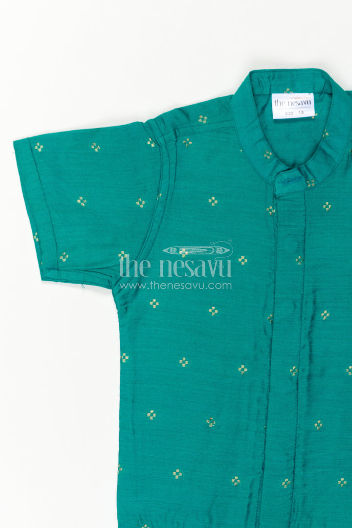Boys Chanderi Shirt for Festive Gatherings and Holiday Wear