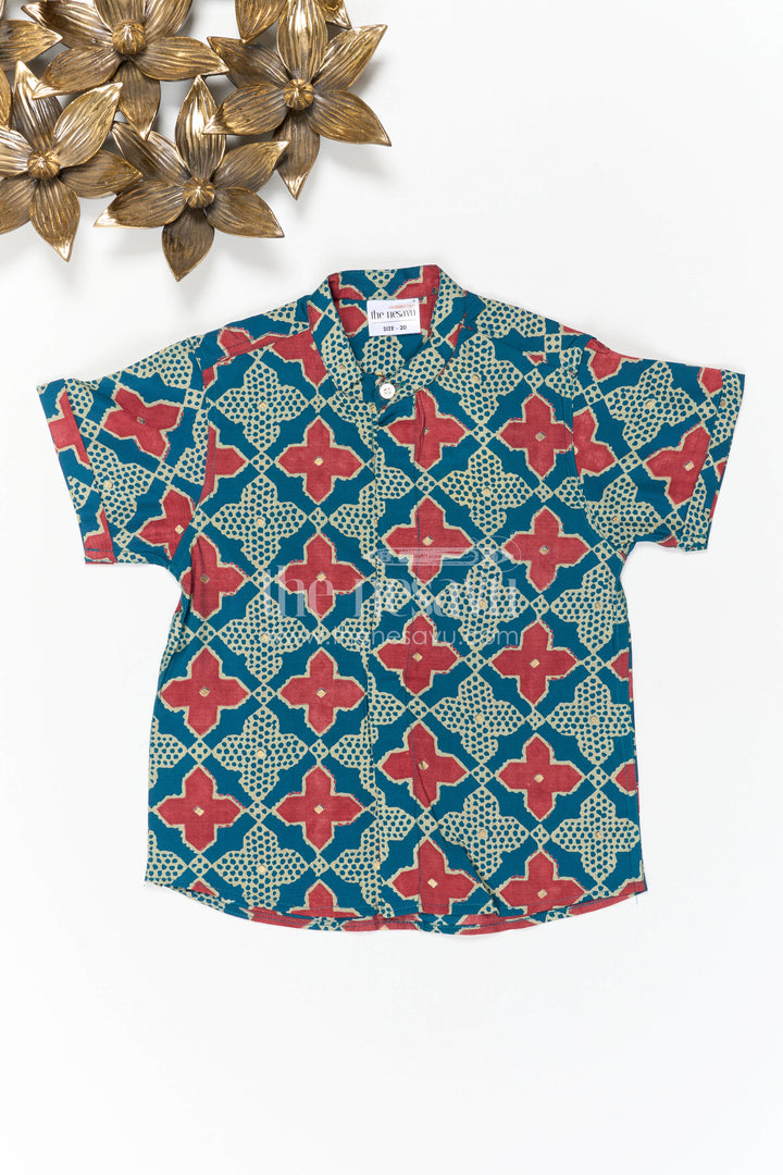 Boys Printed Shirt for Festive Holiday Outings