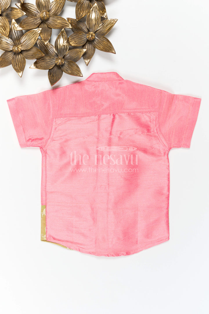 Boys Raw Silk Shirt for Festive Family Functions and Cultural Celebrations