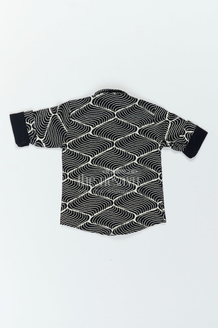 Boys Abstract Print Shirt for Parties Holidays and Standout Casual Looks