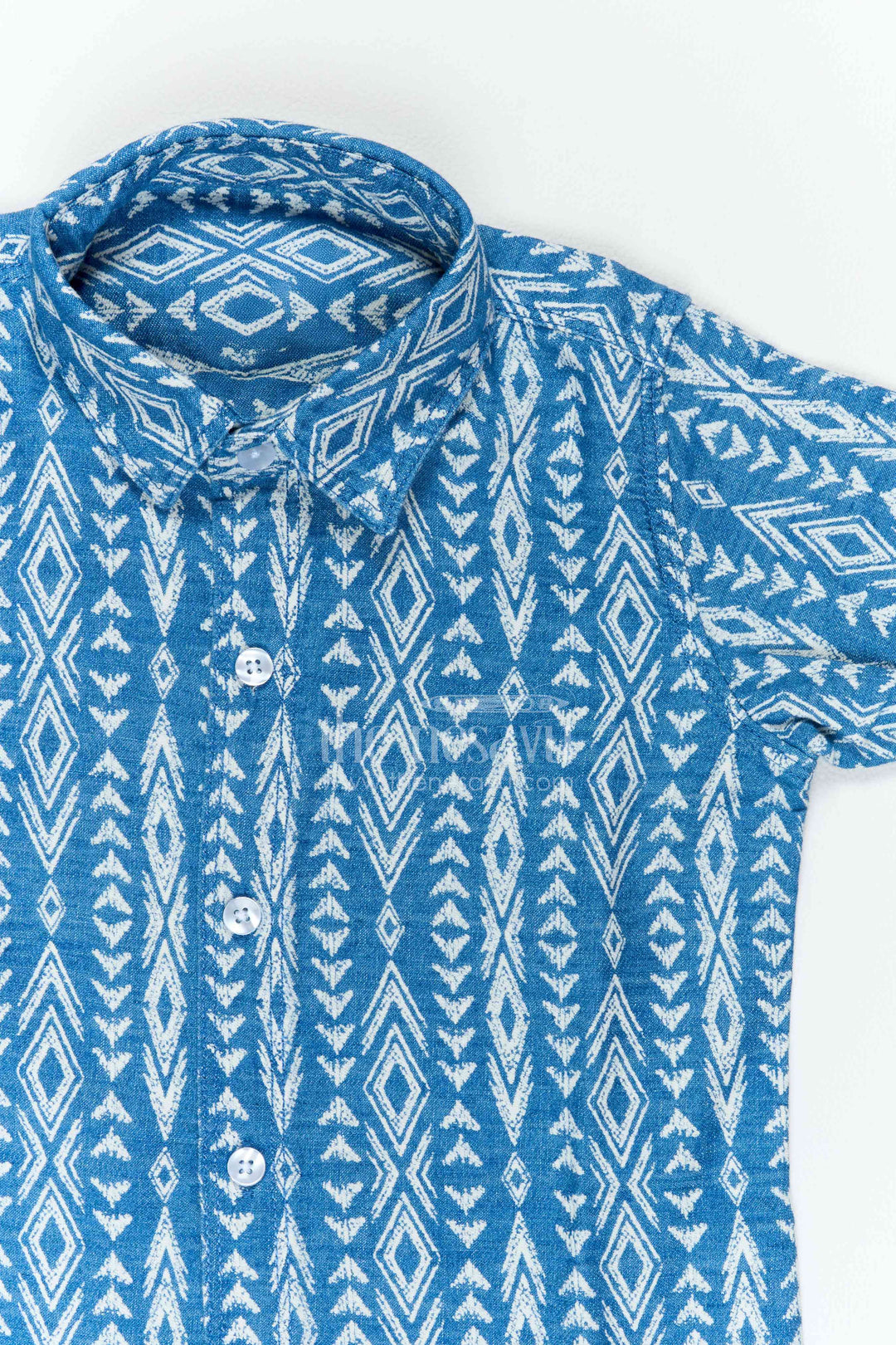 Boys Geometric Print Shirt for Festive Lunches Travel and Weekend Occasions