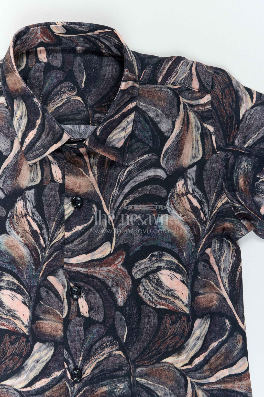 Boys Botanical Print Shirt for Parties Family Dinners and Smart Occasions
