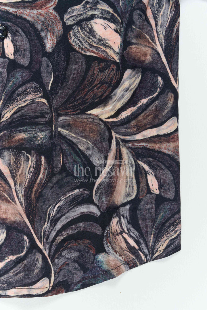 Boys Botanical Print Shirt for Parties Family Dinners and Smart Occasions