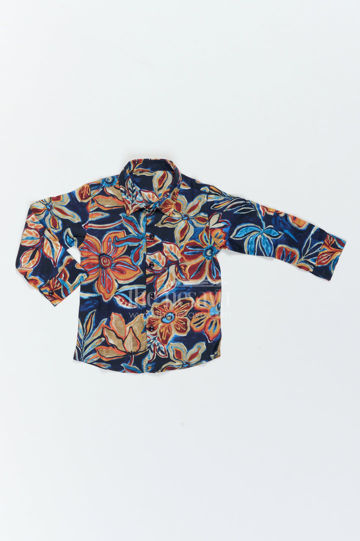 Boys Floral Print Shirt for Birthdays Parties and Family Celebrations