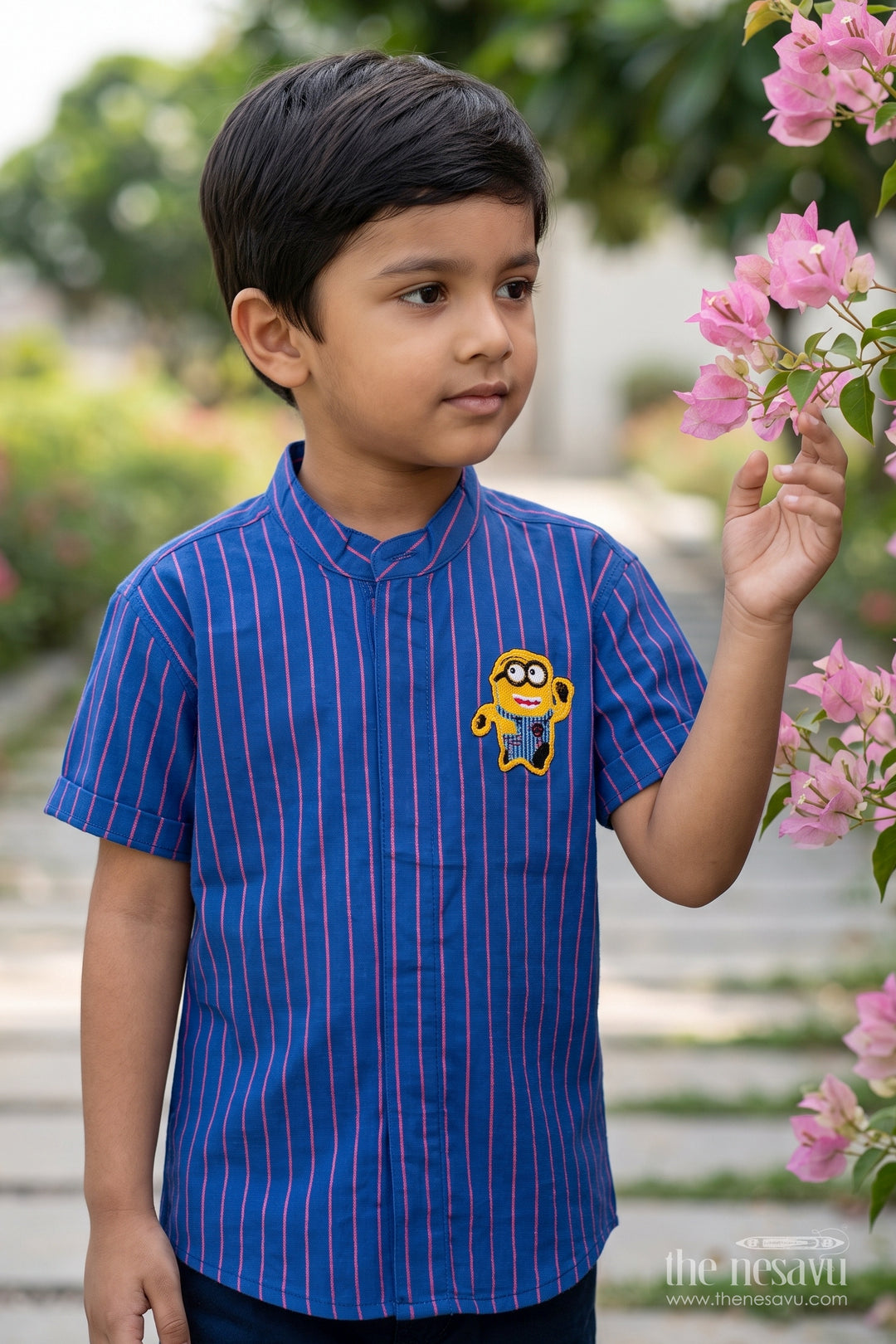Boys Casual Shirt in Blue for Celebrations and Photos