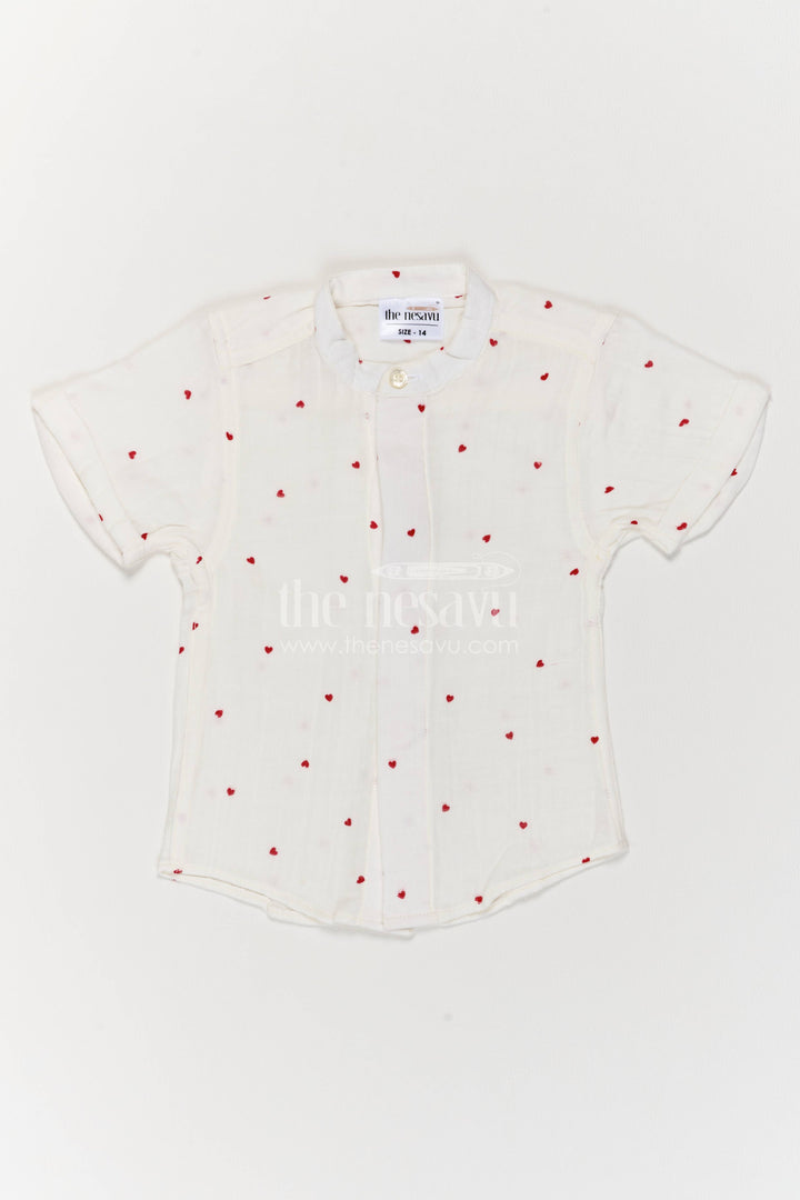 Boys Shirt for Kids in White with an Occasion Ready Finish