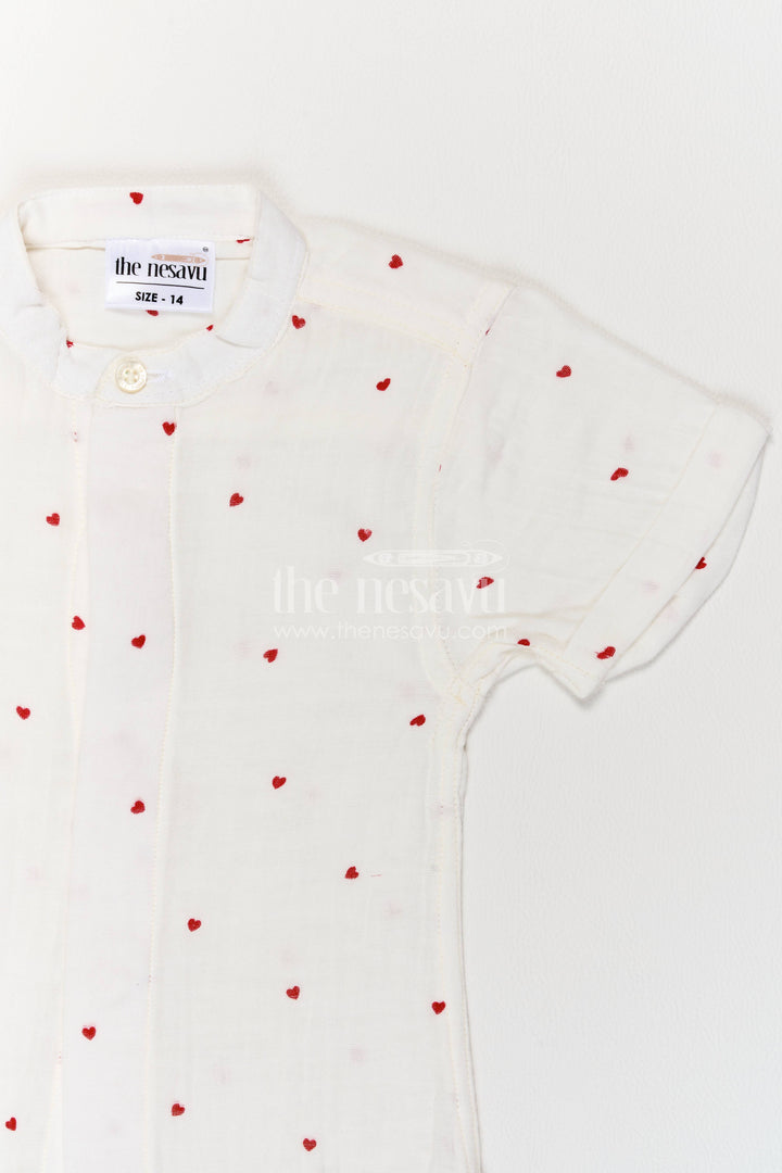 Boys Shirt for Kids in White with an Occasion Ready Finish