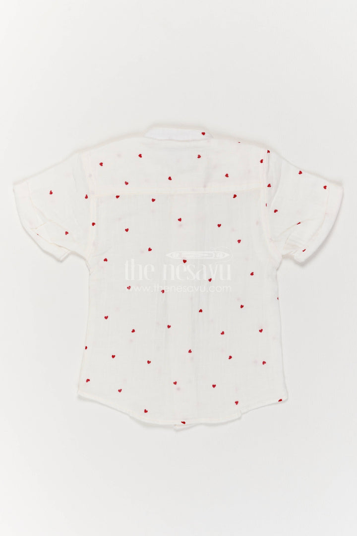Boys Shirt for Kids in White with an Occasion Ready Finish