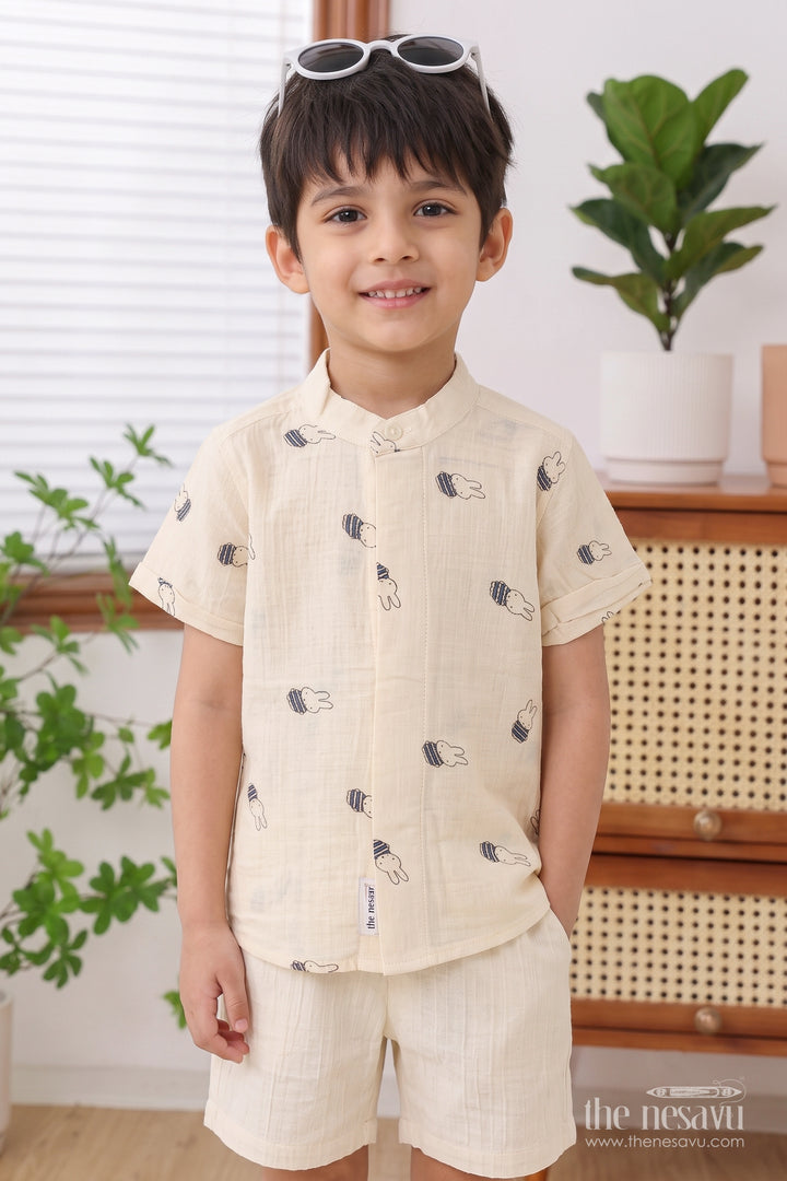 Boys Casual Shirt with Digital Print for Weddings and Parties
