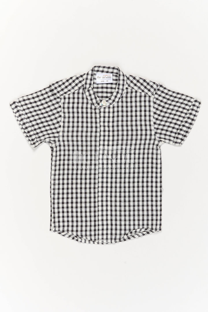 Boys Casual Shirt in Black for Celebrations and Photos