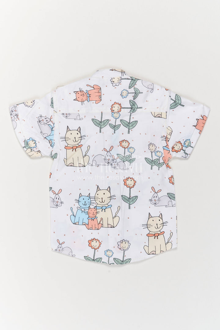 Boys Cotton Shirt with Digital Print for Family Functions