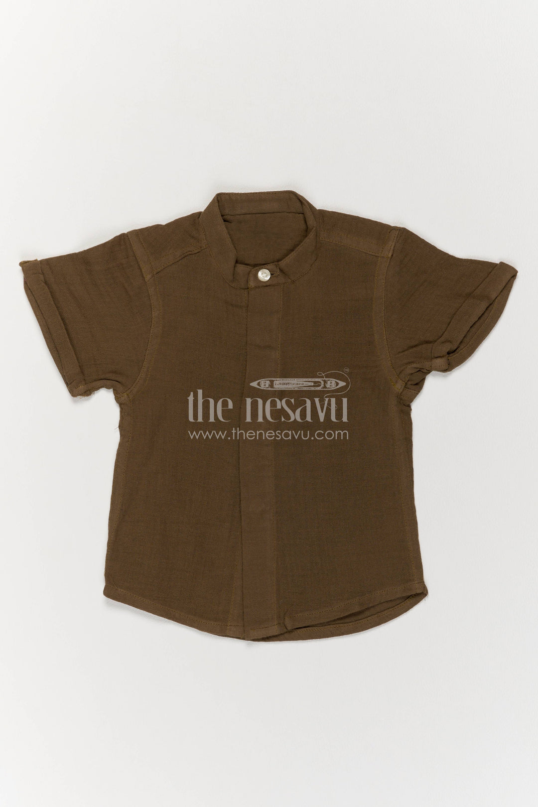Boys Casual Shirt in Brown for Festive Gatherings