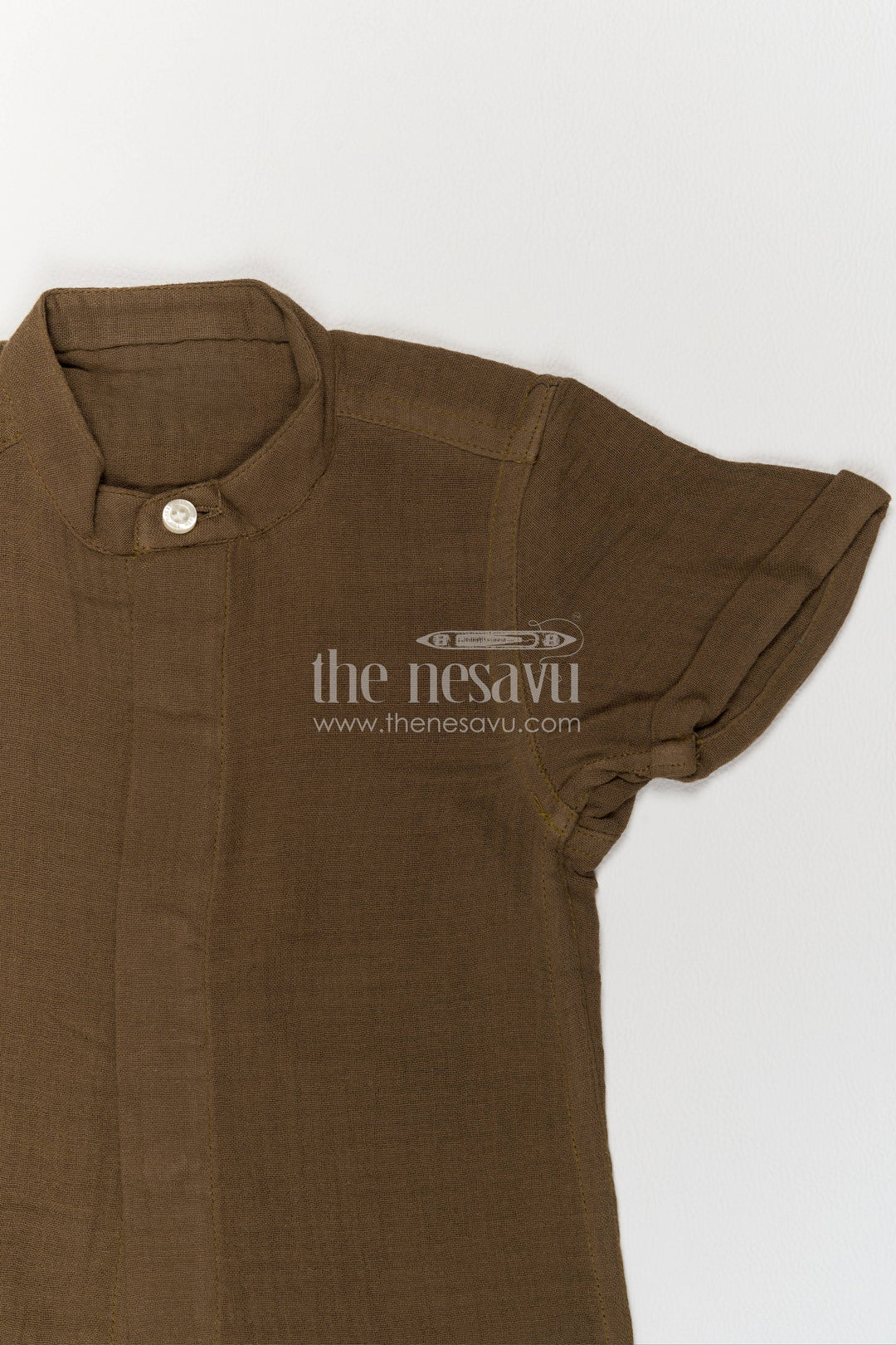 Boys Casual Shirt in Brown for Festive Gatherings