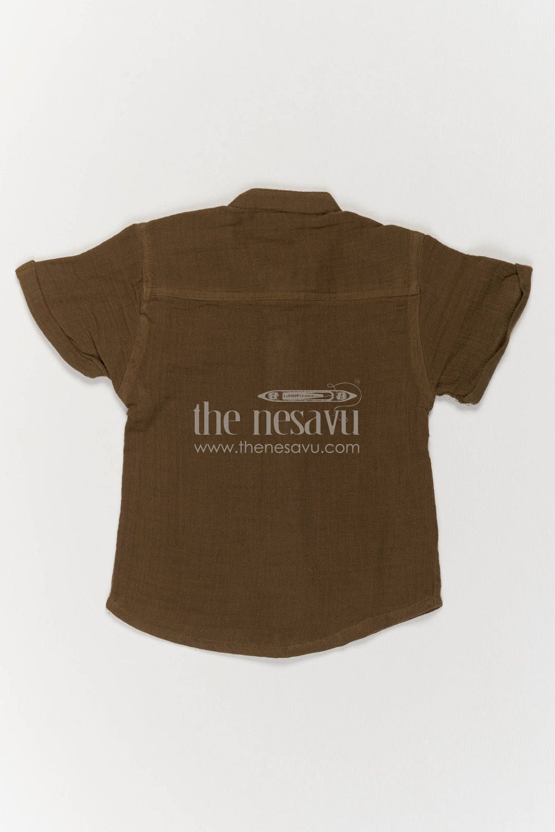 Boys Casual Shirt in Brown for Festive Gatherings