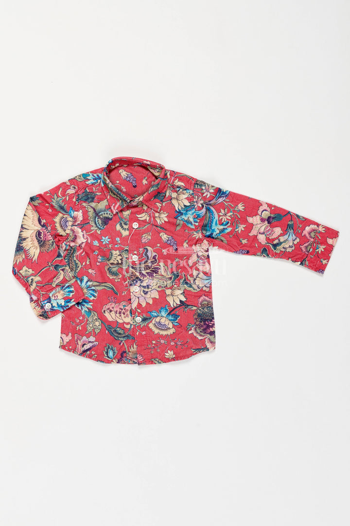 Boys Shirt for Kids in Red for Traditional Events