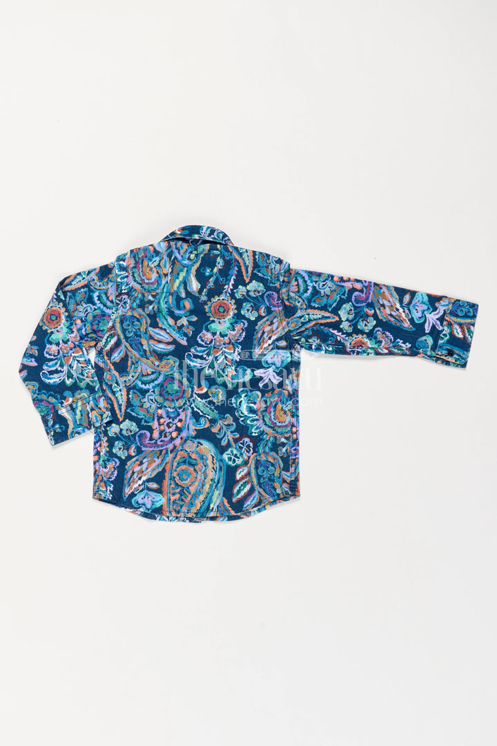 Boys Casual Shirt in Blue for Joyful Occasions