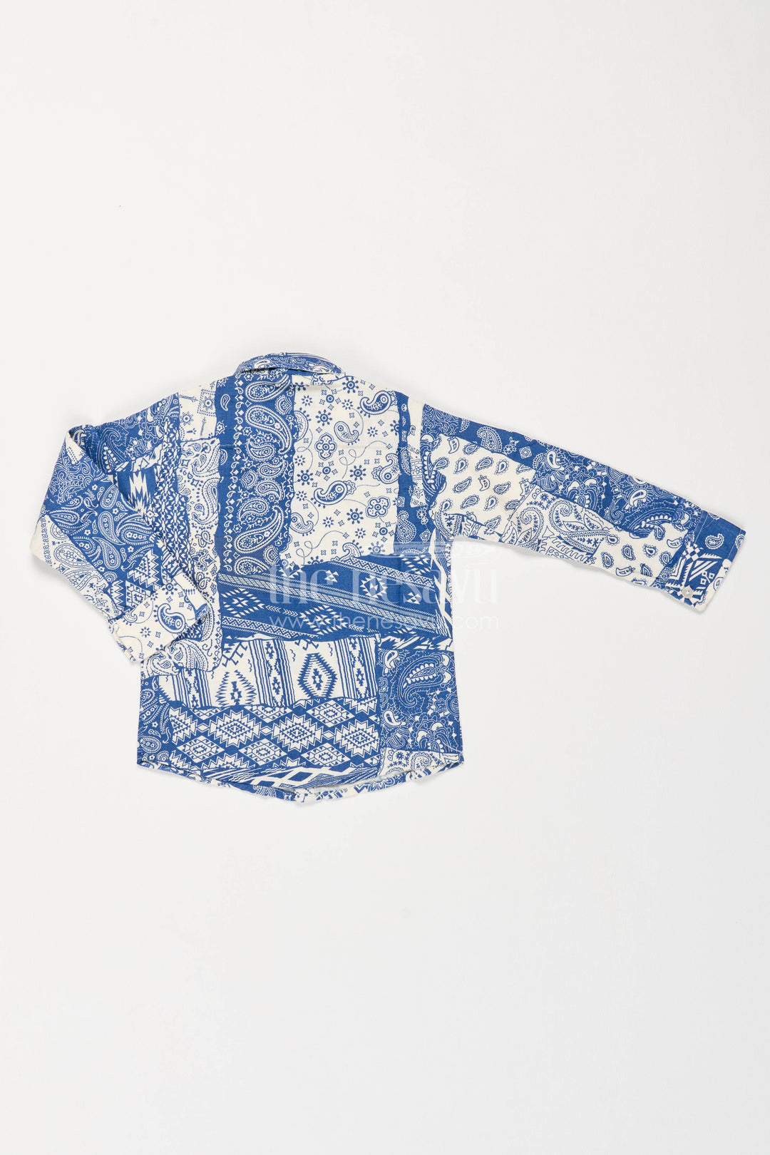 Boys Casual Shirt in Blue for Festive Gatherings