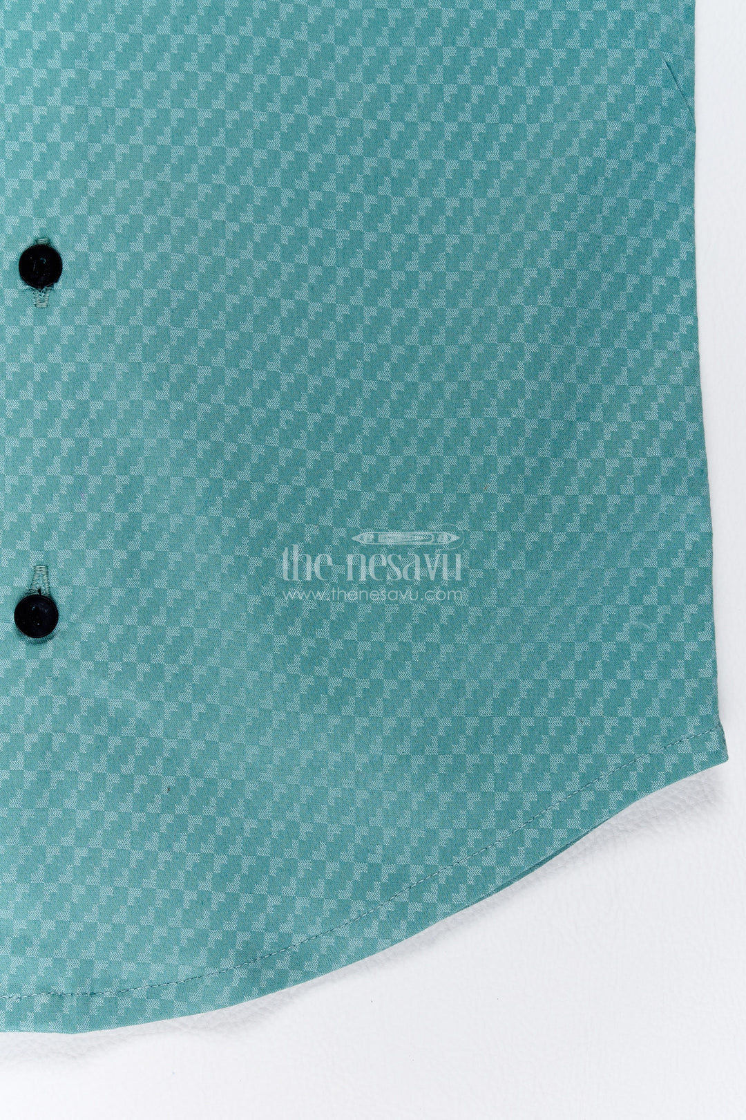 Boys Cotton Shirt in Turquoise for Portrait Days
