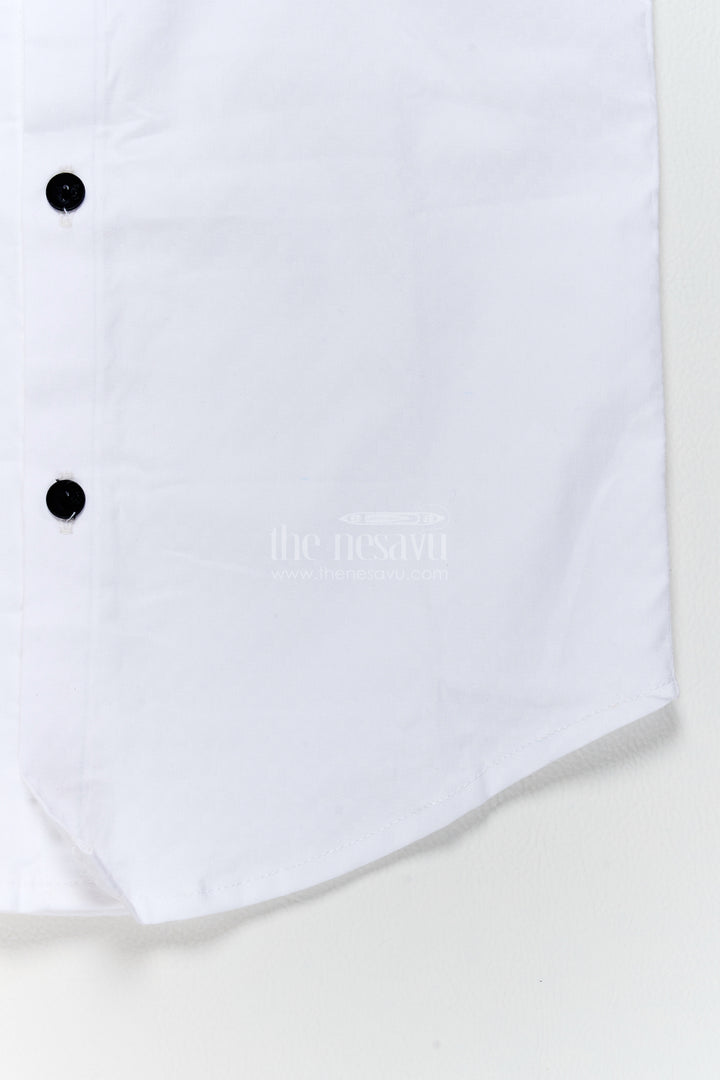 Boys Casual Shirt in White for Festive Gatherings
