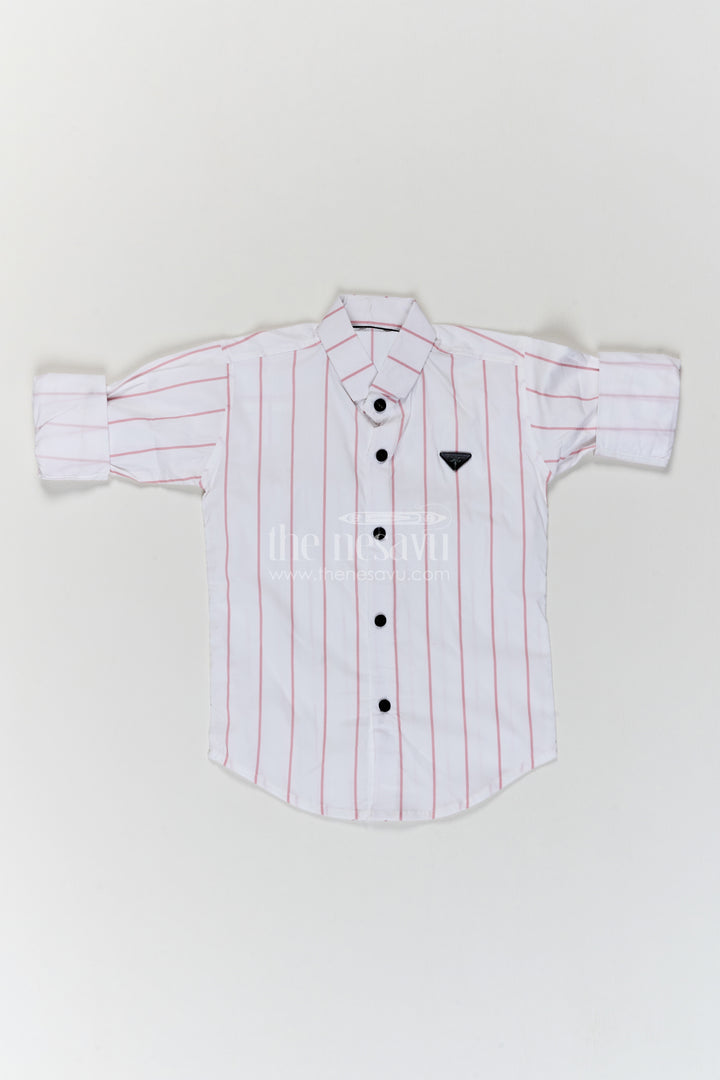 Boys Casual Shirt in Off White for Celebrations and Photos