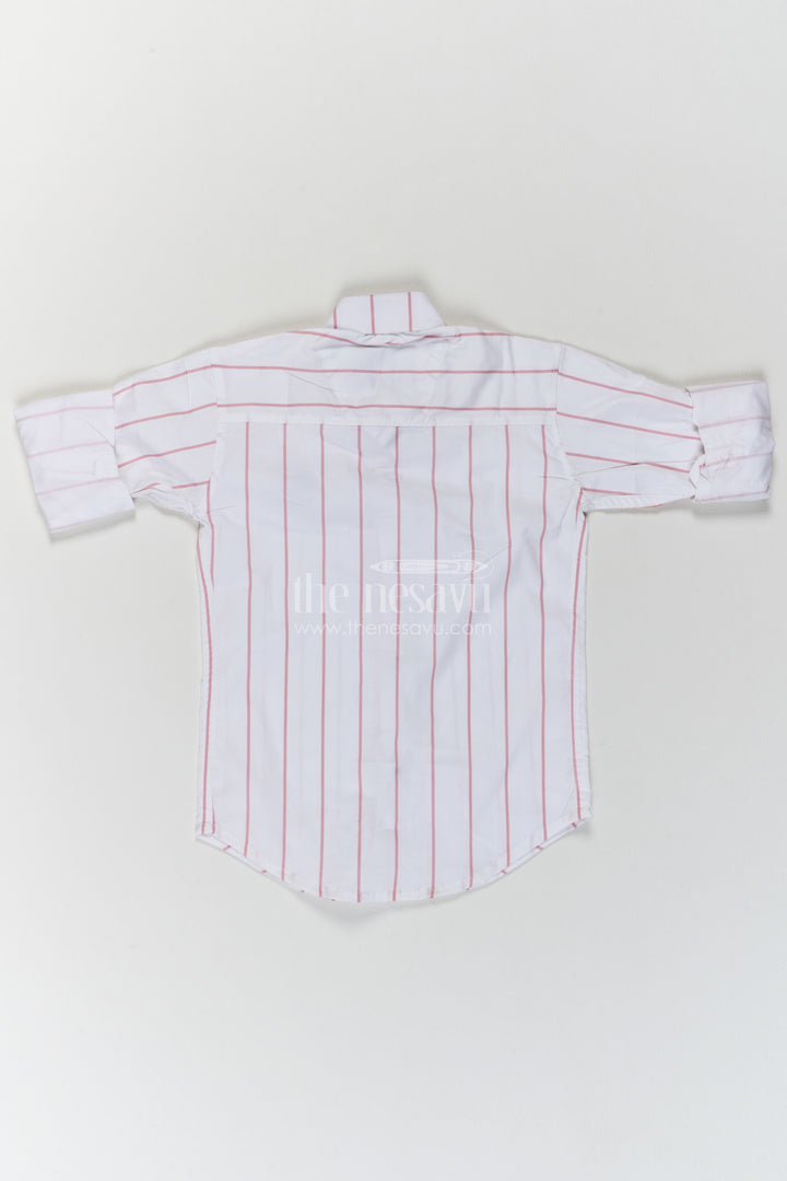 Boys Casual Shirt in Off White for Celebrations and Photos