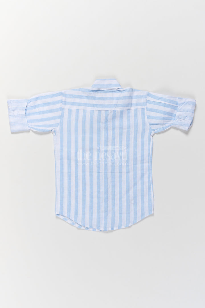 Boys Cotton Shirt in Blue for Special Functions