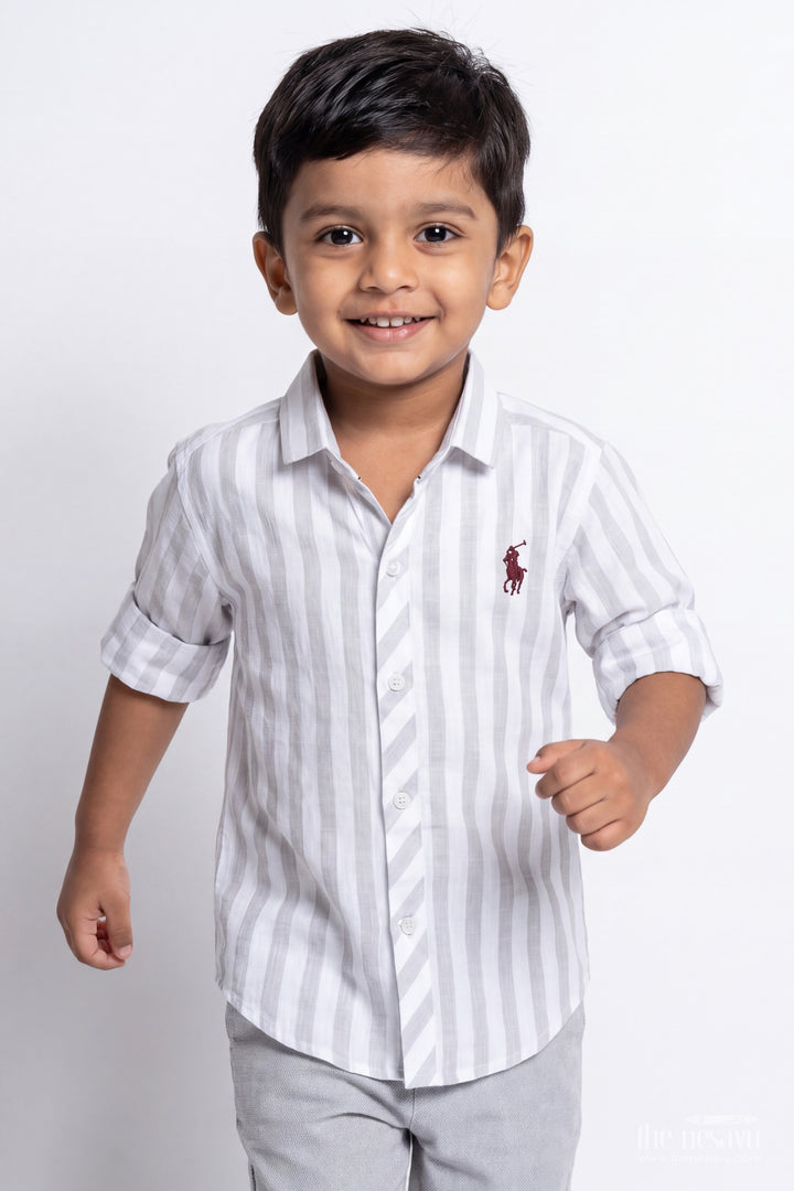 Boys Shirt for Kids in Blue with an Occasion Ready Finish