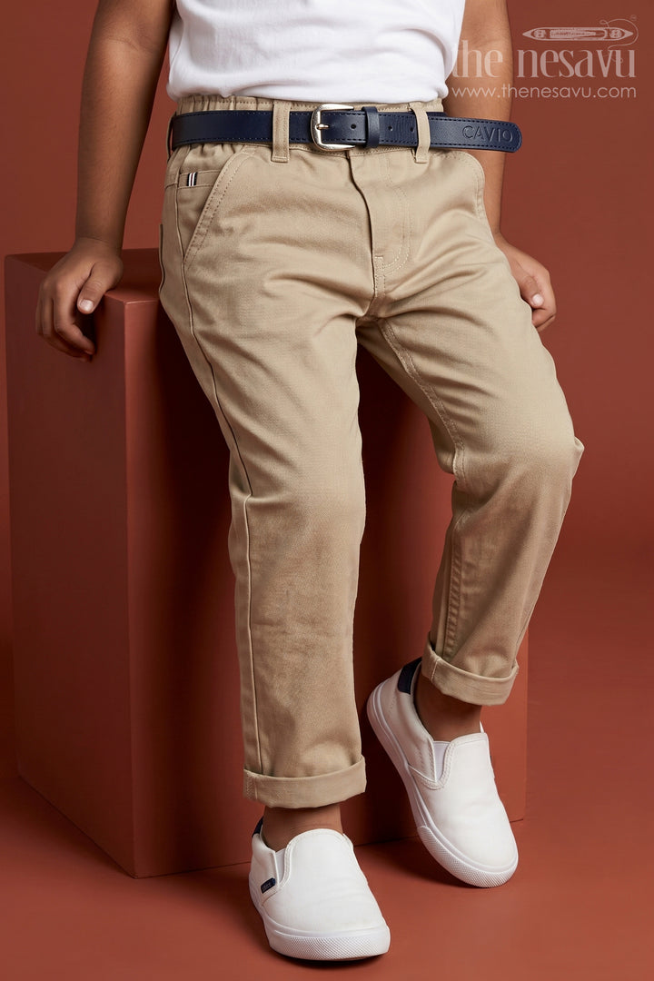 Boys Cotton Pants for School Uniforms and Casual Outings