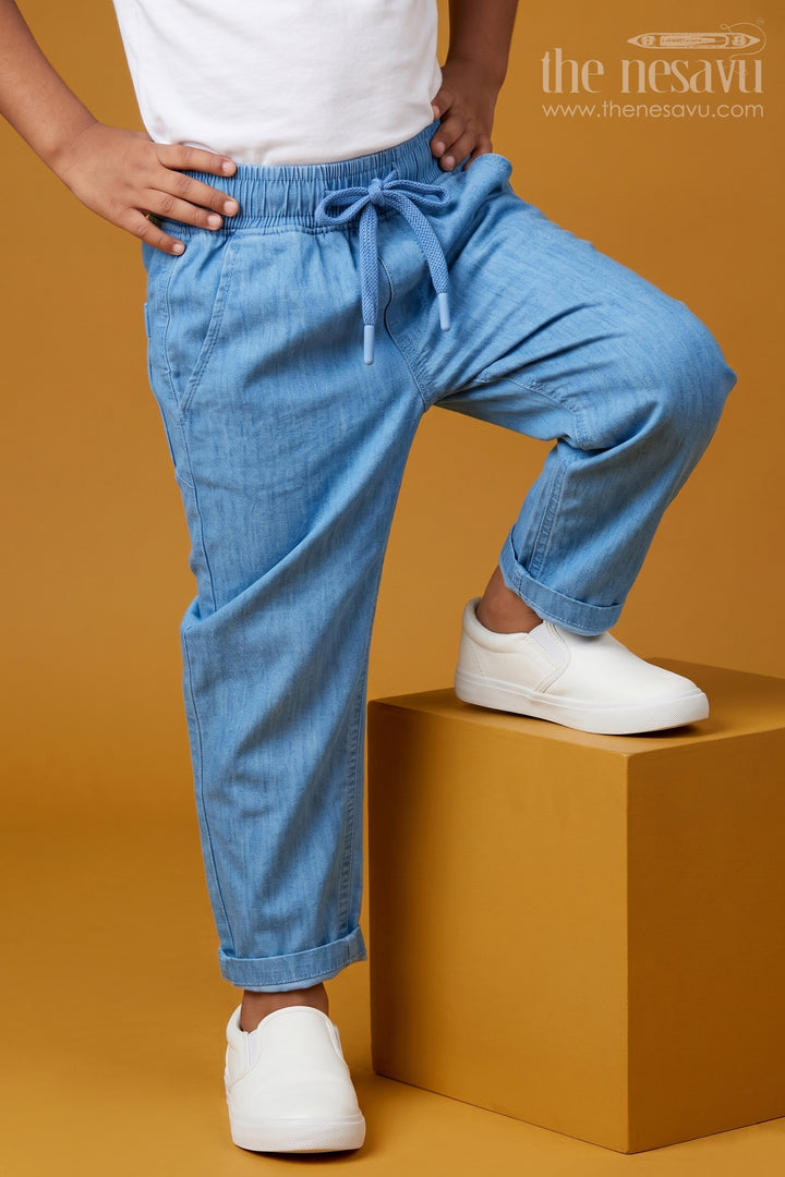 Boys Cotton Drawstring Pants for Casual Outings and Daily Comfort