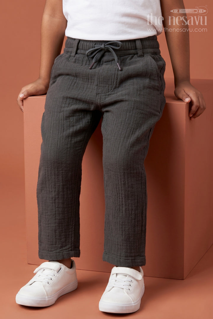 Boys Breathable Muslin Cotton Pants for Everyday Activities and Play
