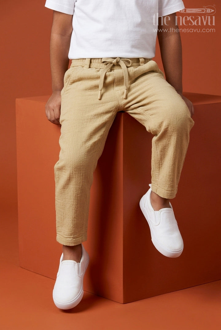 Boys Muslin Cotton Pants for Everyday Movement and Comfort
