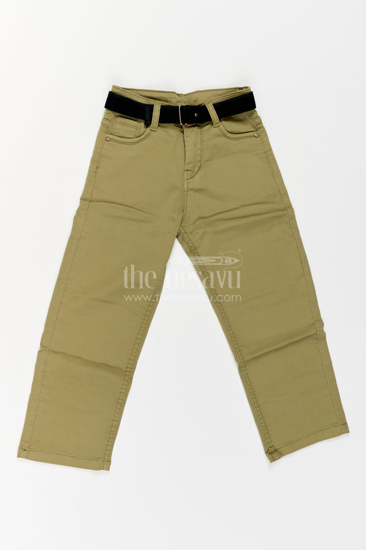 Boys Belted Cotton Pants for Parties Family Outings and Smart Casual Wear