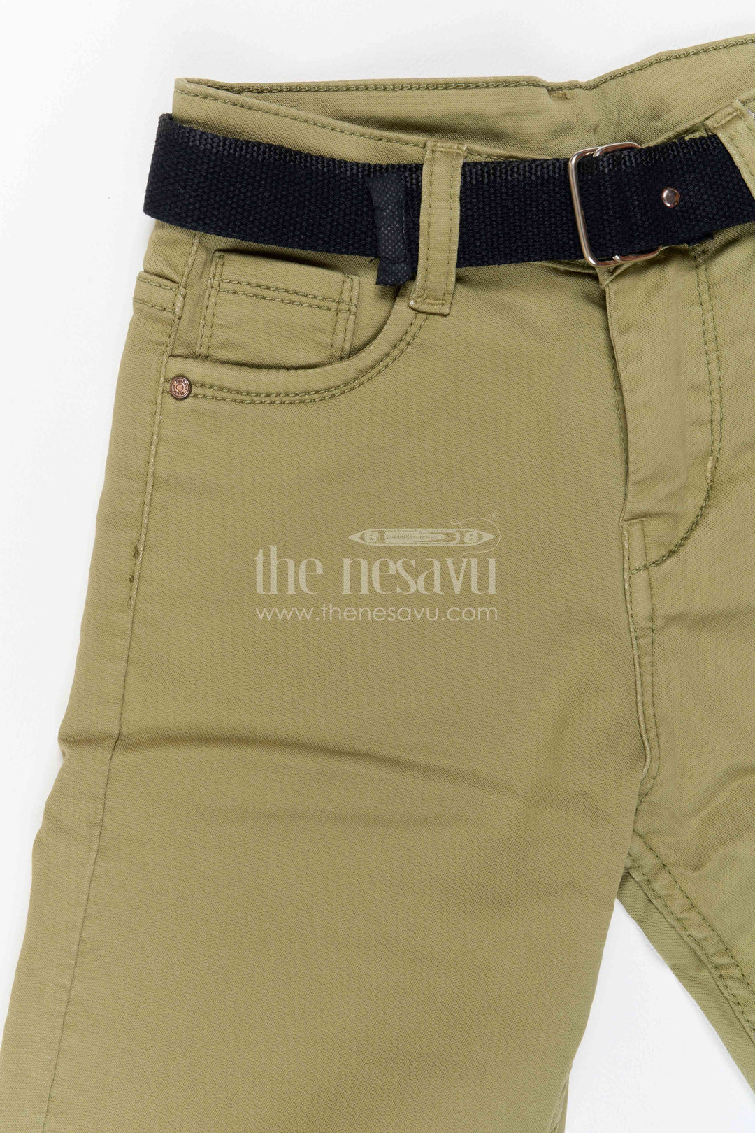 Boys Belted Cotton Pants for Parties Family Outings and Smart Casual Wear