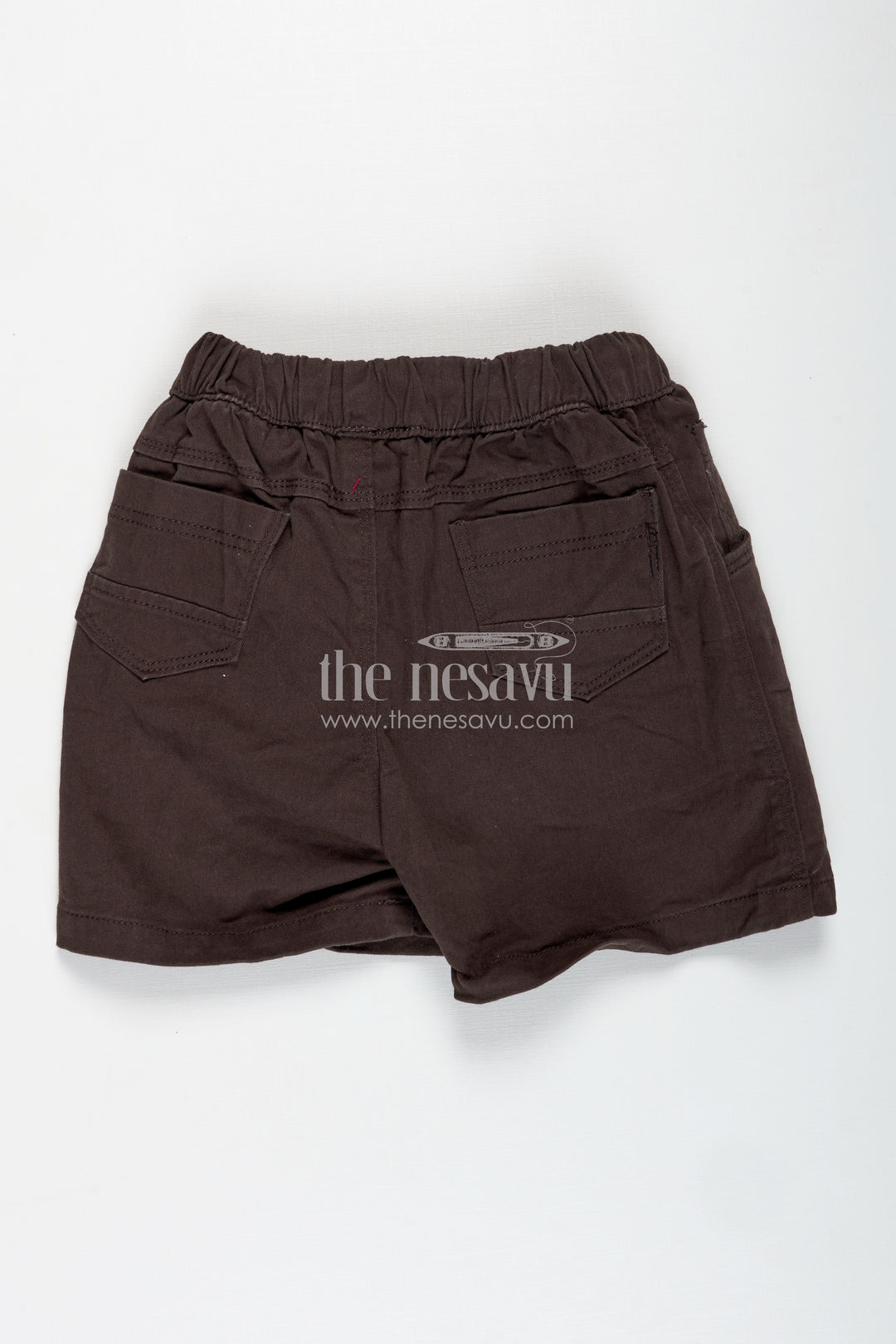 Boys Cotton Printed Shorts in Charcoal Grey with Drawstring Waist in Printed Shorts Dress Style