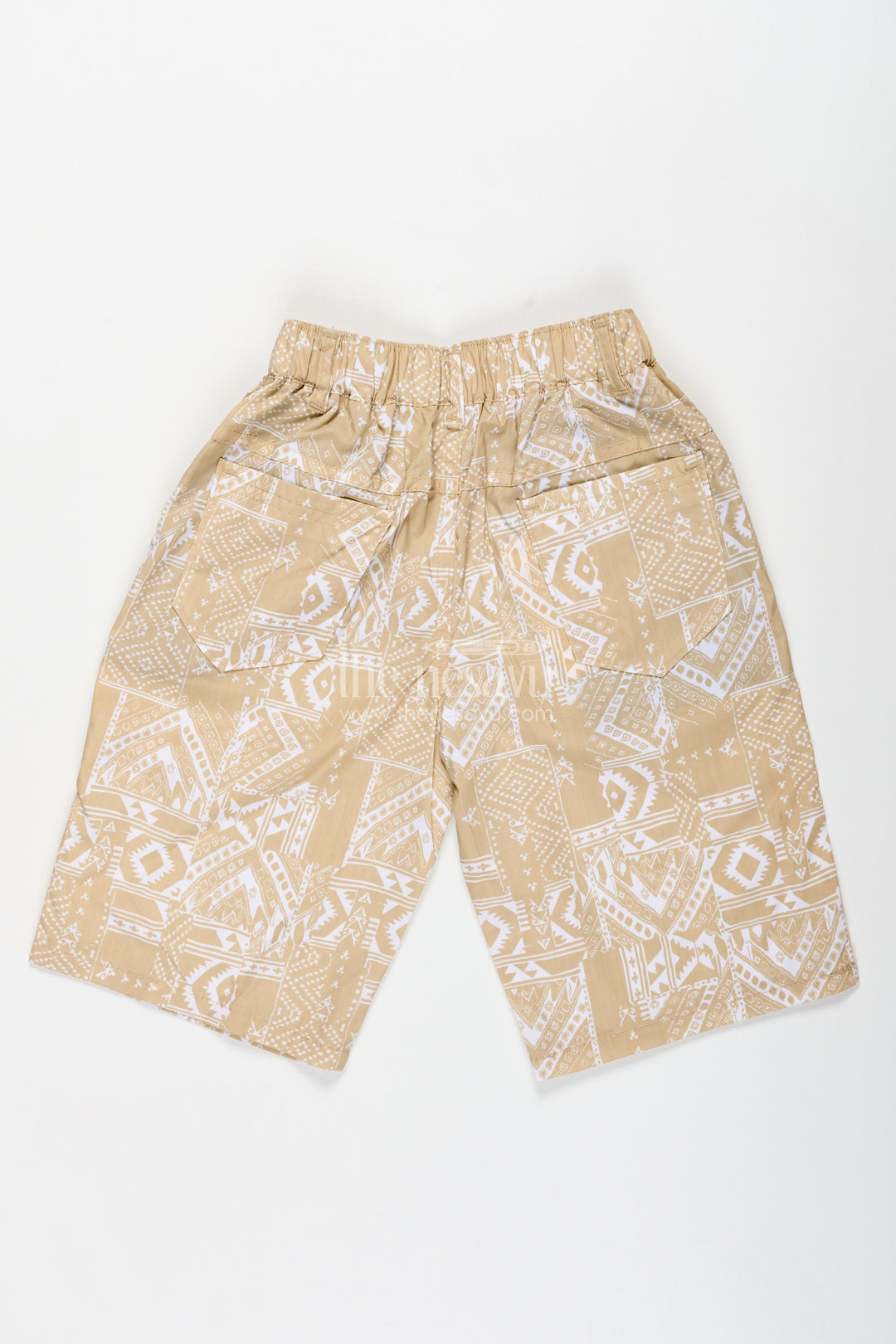 Boys Digital Printed Shorts in Yellow Cotton Blend with Lightweight Feel and Stylish Fit