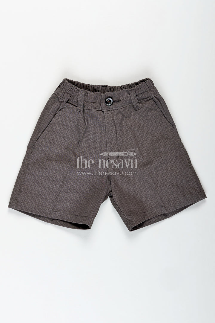 Boys Comfortable Blue Bike Shorts in Cotton Blend with Elastic Waist and Smart Side Pockets