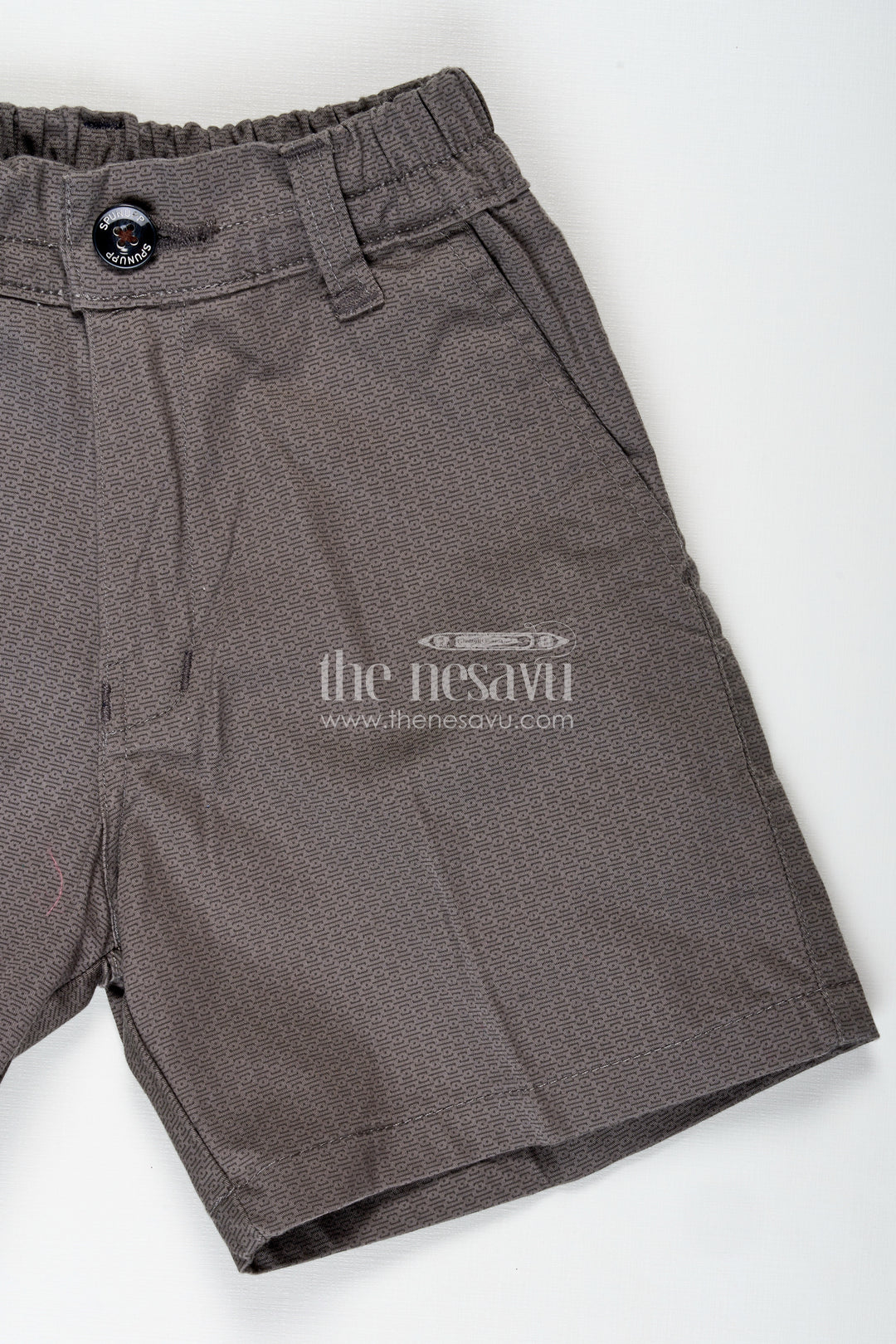 Boys Comfortable Blue Bike Shorts in Cotton Blend with Elastic Waist and Smart Side Pockets