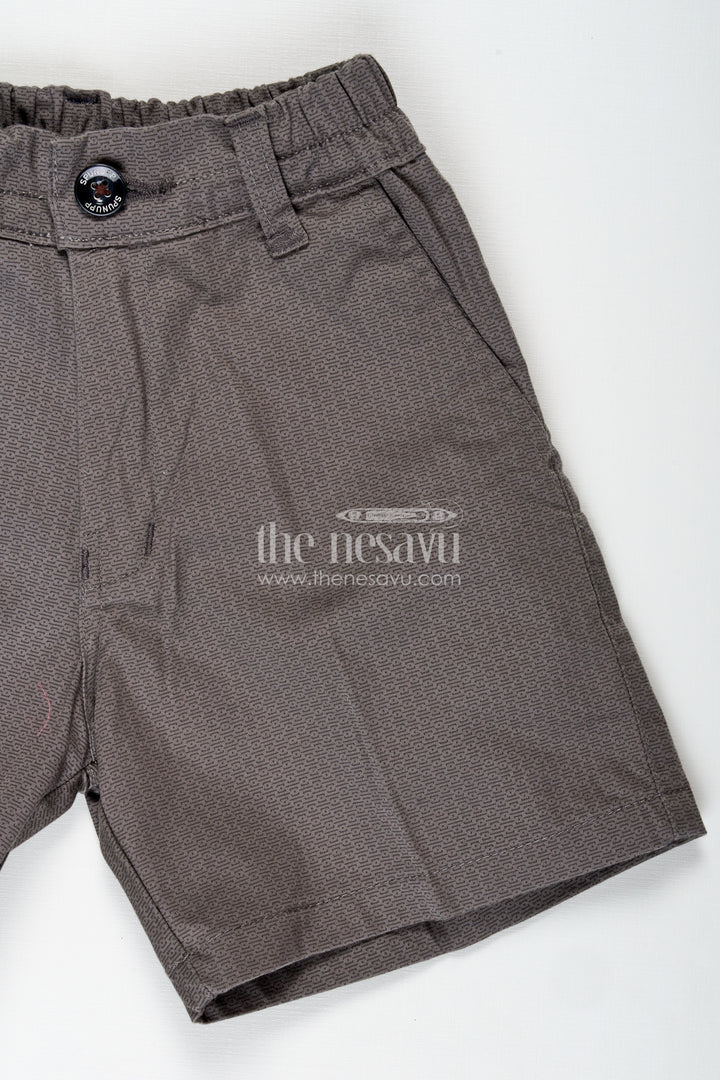 Boys Comfortable Blue Bike Shorts in Cotton Blend with Elastic Waist and Smart Side Pockets